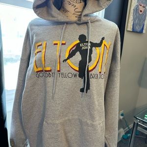 Pullover sweatshirt with hoodie from Elton John concert a few years ago. GUC.